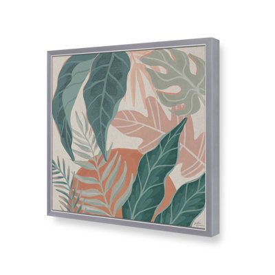 «Tropical Leaves II», reproduction sur toile avec cadre