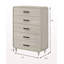 Meuble de rangement en bois blanc antique antique 1 pièce avec 5 tiroirs