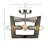 Valenzuela 4 Lamp Square Nickel Metal Semi-Flush