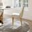  Modern Faux Leather & Metal Side Chair Dining Chair-114193027