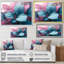 Feuille de splendeur rose turquoise sur toile-1620008474-1620008478