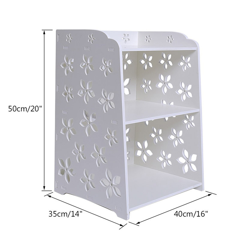 Table de chevet blanche Krista, H 20 po x l 16 po x P 14 po