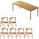 Nordic style rectangular dining table set.