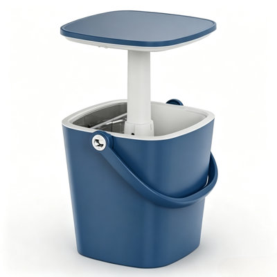 Outdoor Resin Ice Bucket & Pop-Up Patio Cooler Table with Handle