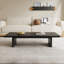 Table basse rectangulaire moderne 55,1 po, jolie texture de bois-13863300-18953064
