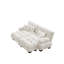 Canapé-lit Cloud Couch pour le salon, canapé 2 places en chenille avec 2 coussins lombaires et 2 coussins décoratifs, canapé rembourré à larges accoudoirs avec 2 repose-pieds, blanc chenille-1428046142