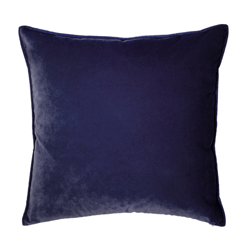 Franklin Washable Velvet Square Pillow Cover & Insert , Aubergine, 22"H x 22"W