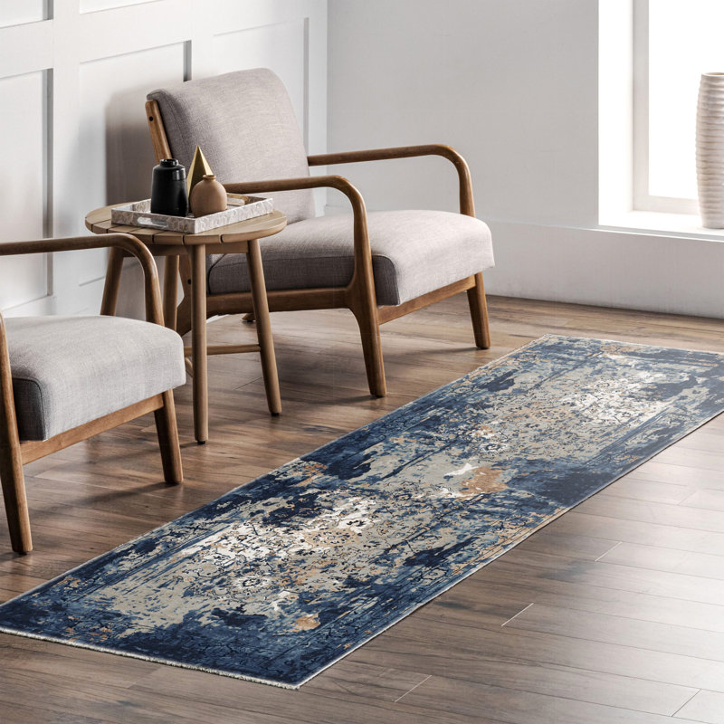 Tapis rectangulaire Woelk avec envers antidérapant, Tapis de couloir 2 pi 8 po x 9 pi 11 po