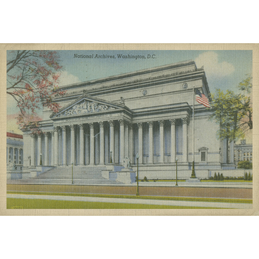 National Archives Washington D.C. - Wrapped Canvas Print