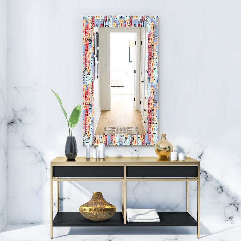 Miroir mural abstrait pour salle de bain, H 24 po x l 32 po