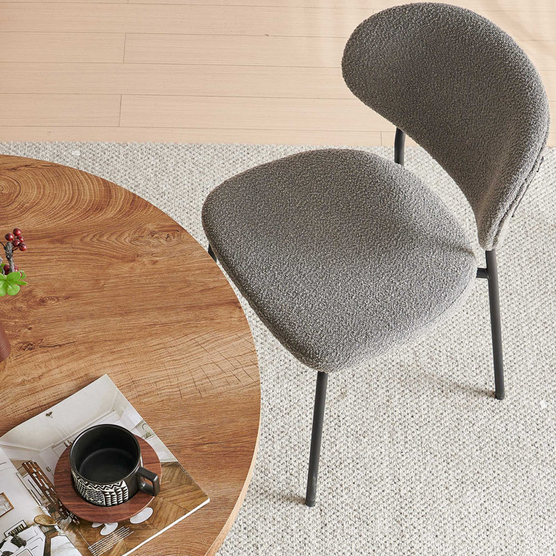 2-Seater Round Kitchen Table Chairs Set, Gray