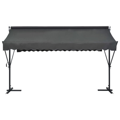 Dakota Fields 3cm W x 4cm D Fabric Anthracite Cover Retractable