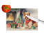 Grande planche à découper en verre Norfolk Terrier Cozy Christmas