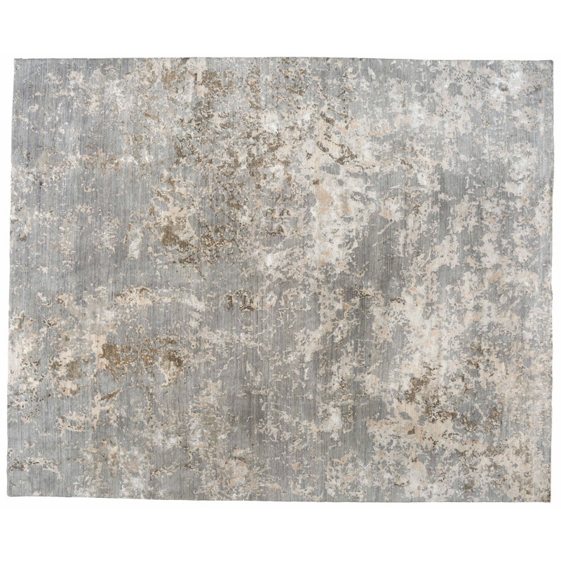 Tapis décoratif en laine de conception unique 12 pi x 15 pi noué à la main