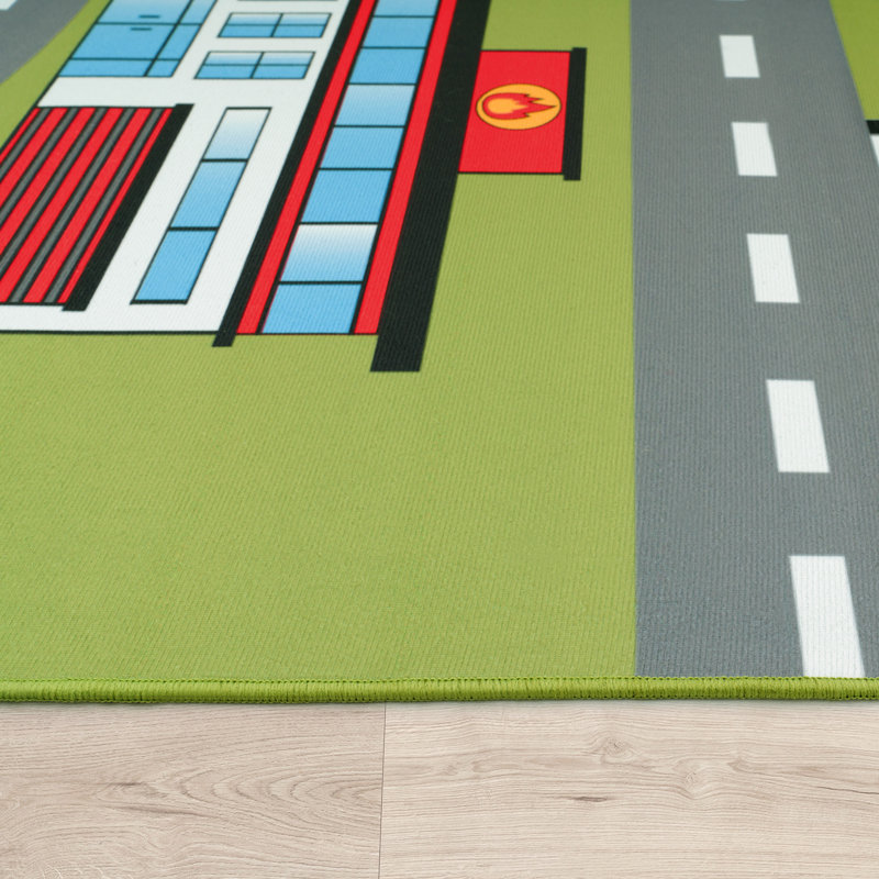 Laumer Power Loom Green/Grey Rug, Rectangle 120 x 160cm