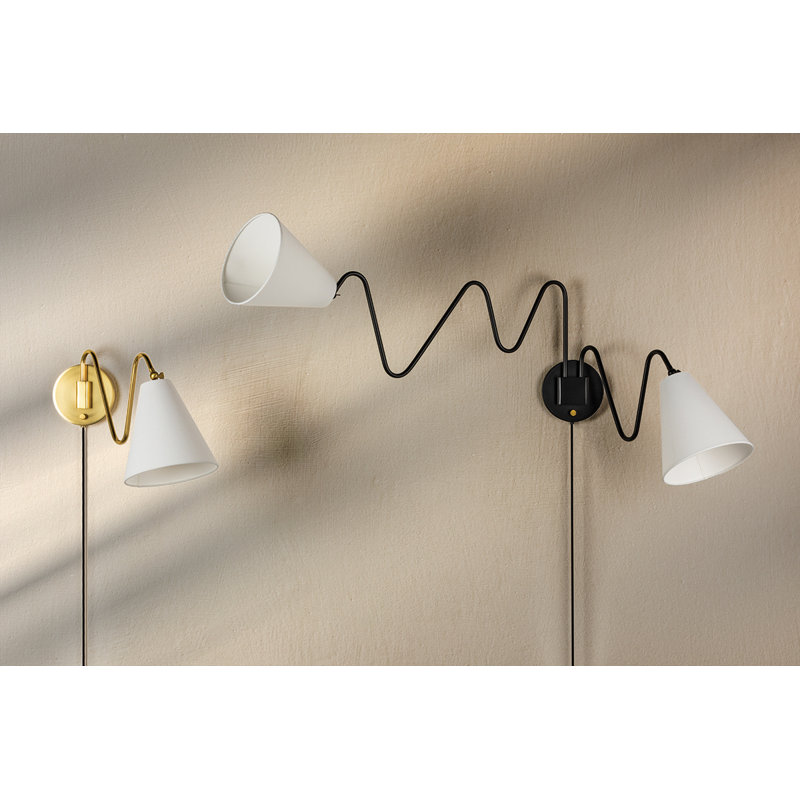 Plug-in Swing Arm Sconce by Tali Roth, Soft Black