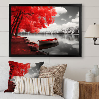 Red Lake Dockside Serenity - Lake House Cottage, reproduction d'art
