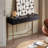 47.24"Black Solid Wood Three-Drawer Entrance Cabinet Side Cabinet