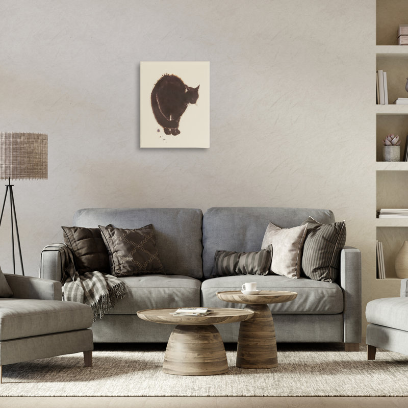  «Minimal Cat on Beige» par Grace Popp, H 20 po x l 16 po
