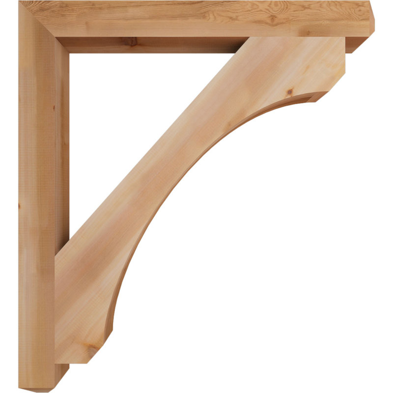 H Support en bois / corbeau, Western Red Cedar (Smooth), H 44 po x l 3,5 po x P 40 po