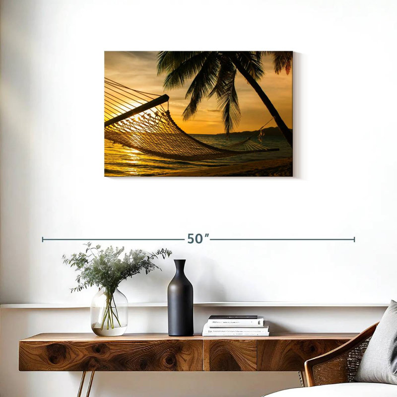 Scène Gillard au coucher du soleil, H 20 po x l 30 po