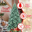 Arbre de Noël 9 pi avec 3268 pointes, branches articulées et support en métal stable pour un assemblage facile et un look réaliste-2004347733