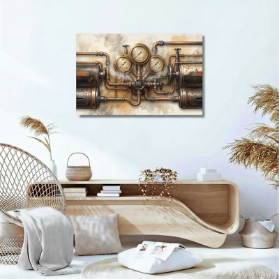Steampunk Machinery Canvas Wall Art Set Of 1