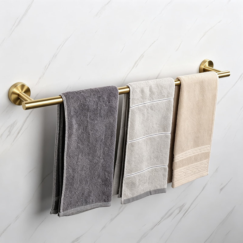 Porte-serviettes en acier inoxydable Premium, 1.97" H x 30" L x 30.00" D, Brushed Gold