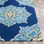 Tapis décoratif d’intérieur/extérieur crocheté à la main bleu oriental Adish-408400182