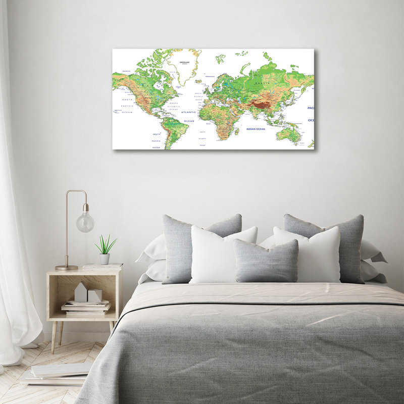 World Map - Wrapped Canvas Print