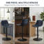 Ensemble de 2 tabourets de bar pivotants Mid-Century avec support pour le dos et hauteur réglable-1683755543