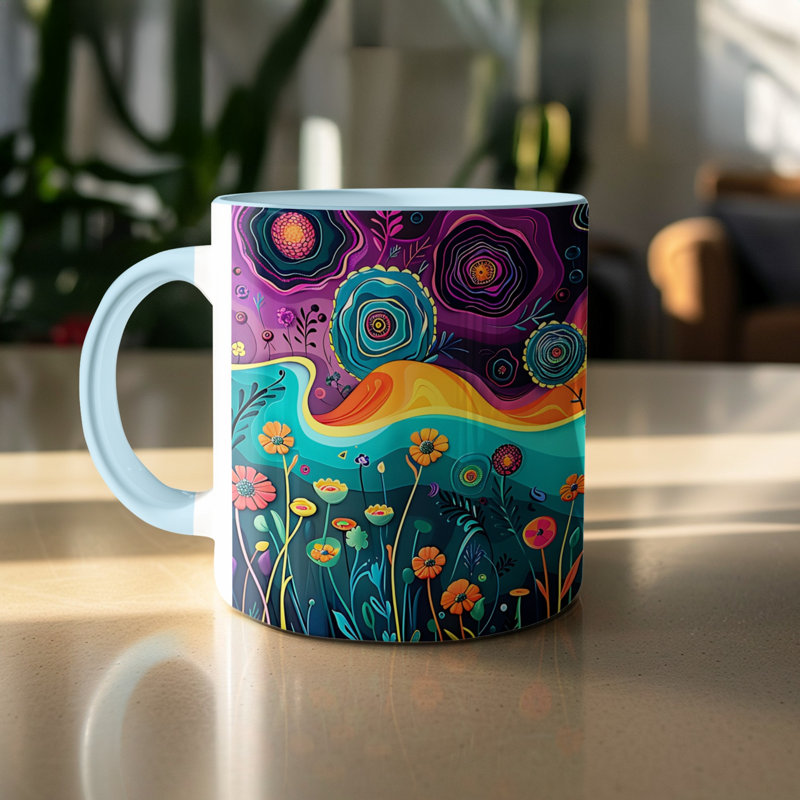 Ceramic Coffee Mug, Light Blue