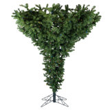 Vickerman Green Upside Down Artificial Unique Tree 7.5' H Lighted Artificial Pine Christmas Tree