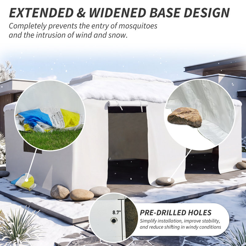 Housse d'hiver universelle pour gazebo, H 126 po x l 284 po x P 166 po