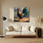 Farm Roosters, art mural gris en métal-1909420069