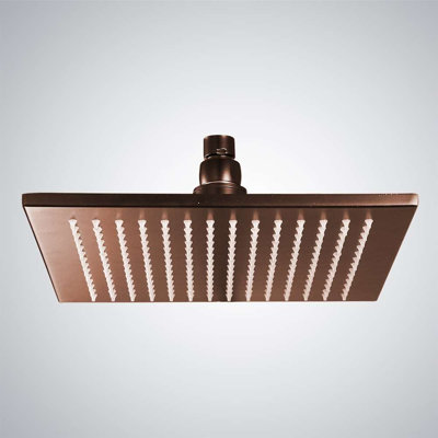 BathSelect 8" Ceiling Mount Light Oil Rubbed Bronze Square Rain Shower Head