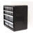 Plastic Storage Drawers, 12-Drawer Parts Organizer,  Desktop or Wall Mount Container for Hardware, Black