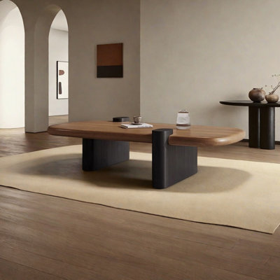 Table basse minimaliste avec coins lisses