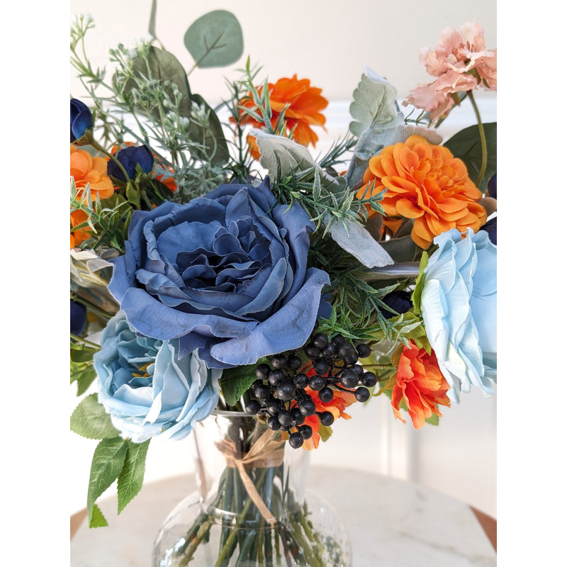 16 " Faux in Glass Vase