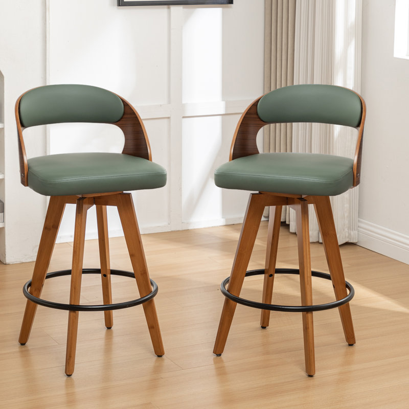 Cayuga Swivel Bar Stool, Green, Counter Stool (68cm Seat Height)
