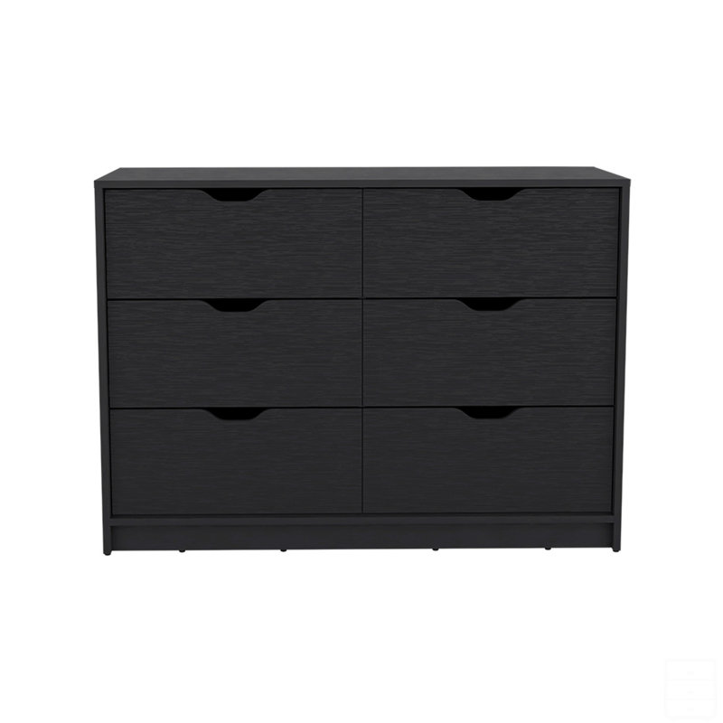 Commode, quatre tiroirs, Noir foncé