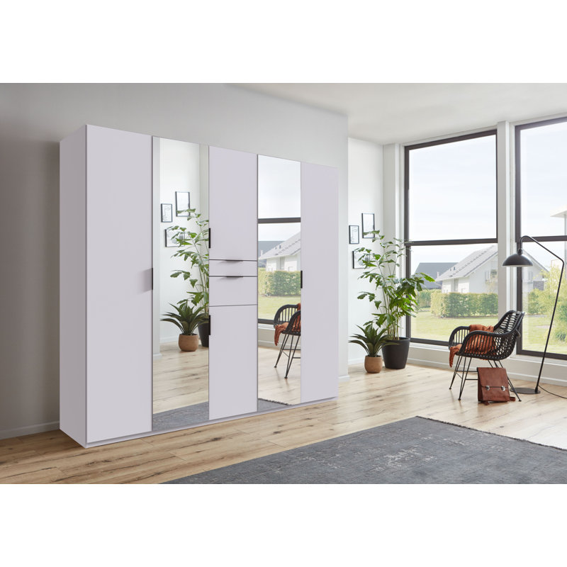 Raelen 6 Door Manufactured Wood Wardrobe, White