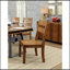 Ensemble de 2 chaises de salle à manger en bois massif de style rustique foncé