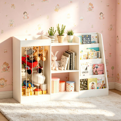 3-in-1 Bookcase 4-Tier Book Shelf