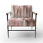 Fauteuil d'appoint rembourré en velours Pink Dance Quiet Ensemble-2076032635