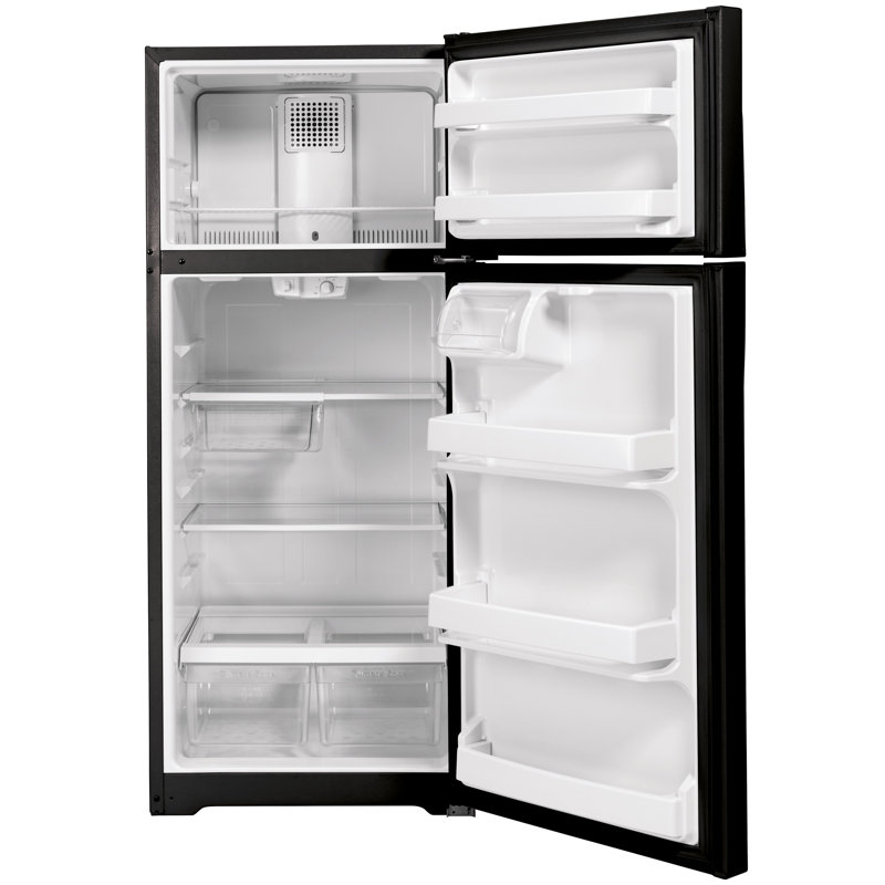 Réfrigérateur à congélateur supérieur 28 po 16,6 pi³ avec tiroir Deli 28 po Energy Star, Noir