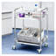 Chariot utilitaire roulant à 2 niveaux en acier inoxydable avec roues verrouillables - Chariot de service médical robuste pour hôpital, salon et cuisine