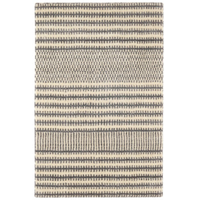 Tapis gris en laine noué à la main Tracks