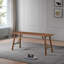 Banc polyvalent en bois massif avec motif Mid-Century en noyer brun