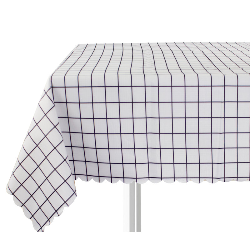 Nappe grise-blanche, Gris/noir, 55 po x 55 po